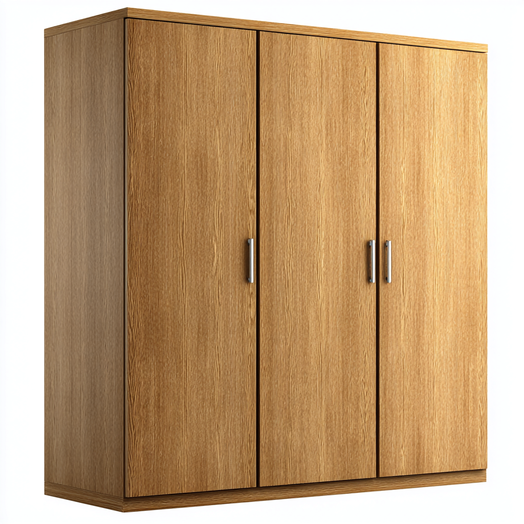 Armadio guardaroba - legno - 165x60x210 cm - legno naturale - moderno-Comfyilo