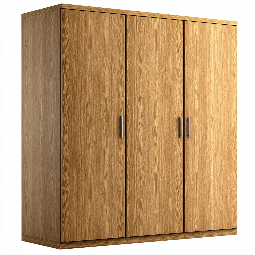 Armadio guardaroba - legno - 165x60x210 cm - legno naturale - moderno-Comfyilo