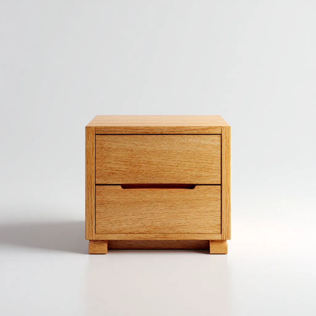 Comodino - legno - rovere - 50x40x45 cm - rovere naturale - design moderno-Comfyilo