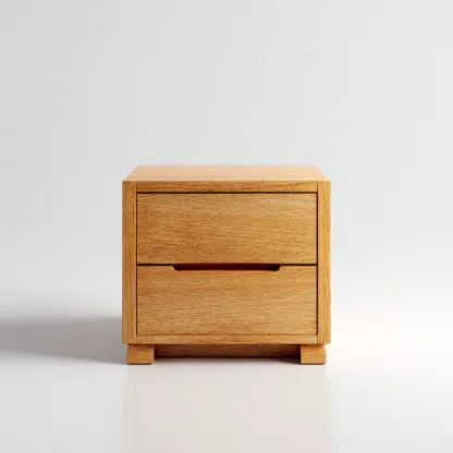 Comodino - legno - rovere - 50x40x45 cm - rovere naturale - design moderno-Comfyilo