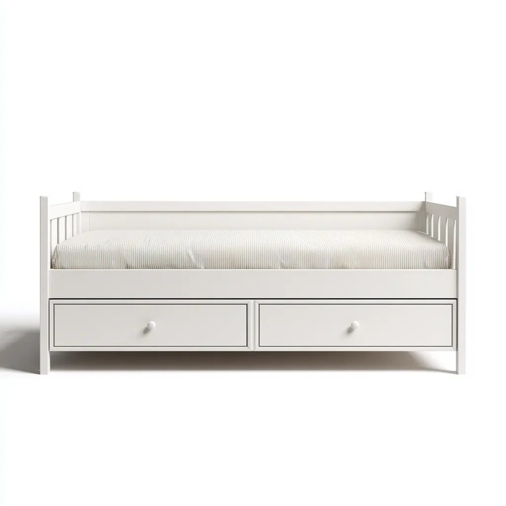 Divano letto - legno-tessuto - 209x88x94cm - bianco - stile moderno-Comfyilo