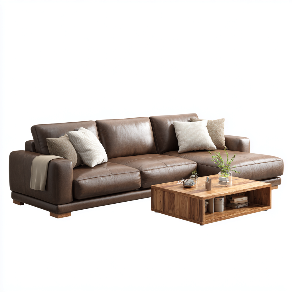 Divani modulari-pelle-310x185x86 cm-marrone-design moderno-Comfyilo