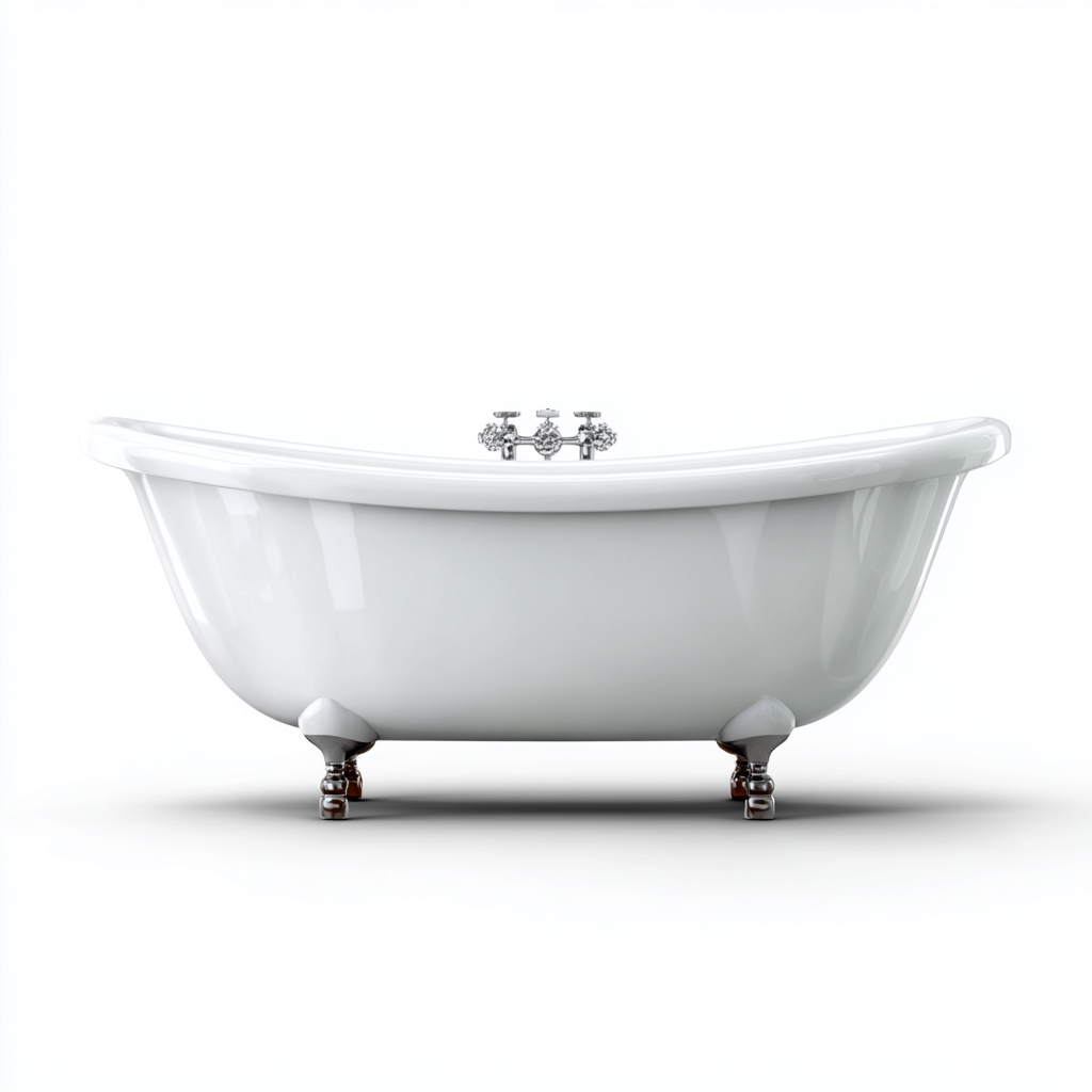 Vasca da bagno-ghisa-smalto-168x72x78 cm-bianco-design classico-Comfyilo