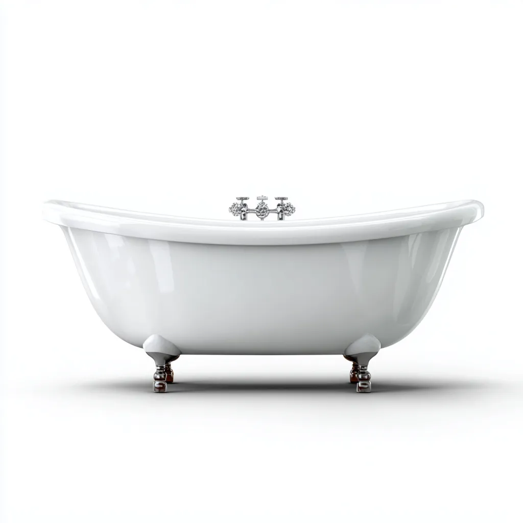Vasca da bagno-ghisa-smalto-168x72x78 cm-bianco-design classico-Comfyilo