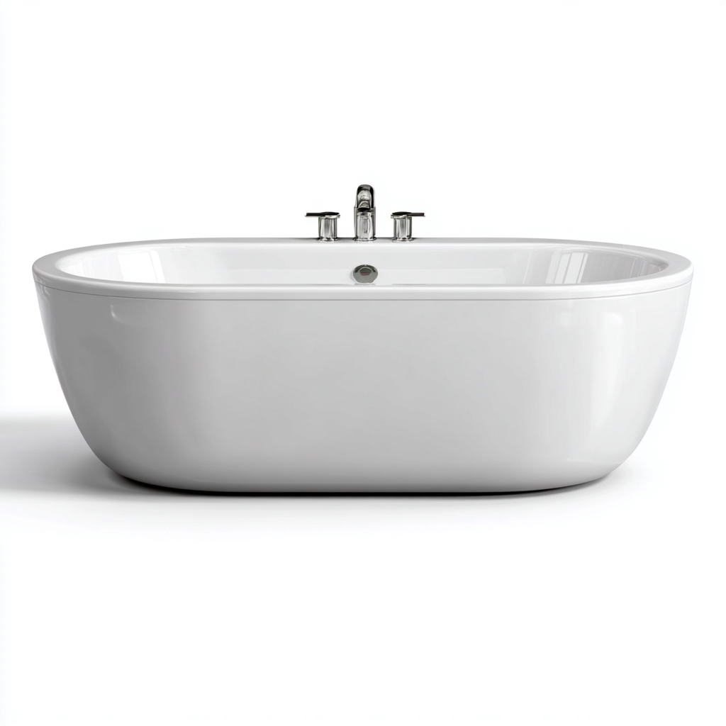 Vasca da bagno-acrilico-165x78x58 cm-bianco-design moderno-Comfyilo