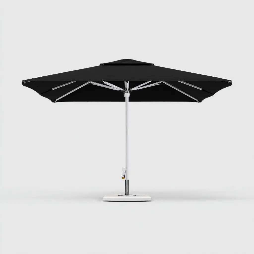 Ombrellone da giardino - poliestere-alluminio - 300x300x250 cm - nero - design moderno-Comfyilo