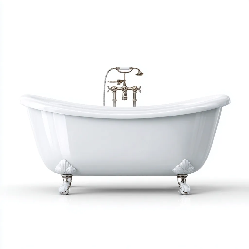 Vasca da bagno-ghisa-smalto-169x74x78 cm-bianco-design classico-Comfyilo