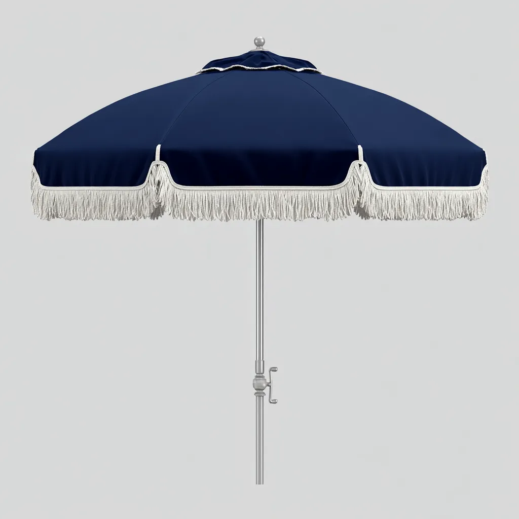 Ombrellone da giardino - metallo-tessuto - 270x270x245 cm - blu navy - stile classico-Comfyilo