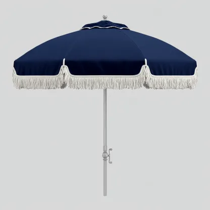 Ombrellone da giardino - metallo-tessuto - 270x270x245 cm - blu navy - stile classico-Comfyilo