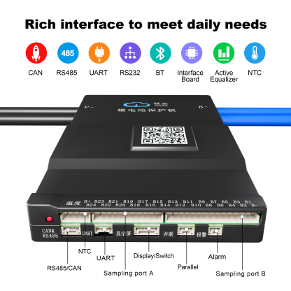 JK BMS 8S-24S 150A/200A/300A Smart Active BMS for Lifepo4/Li-ion/LTO