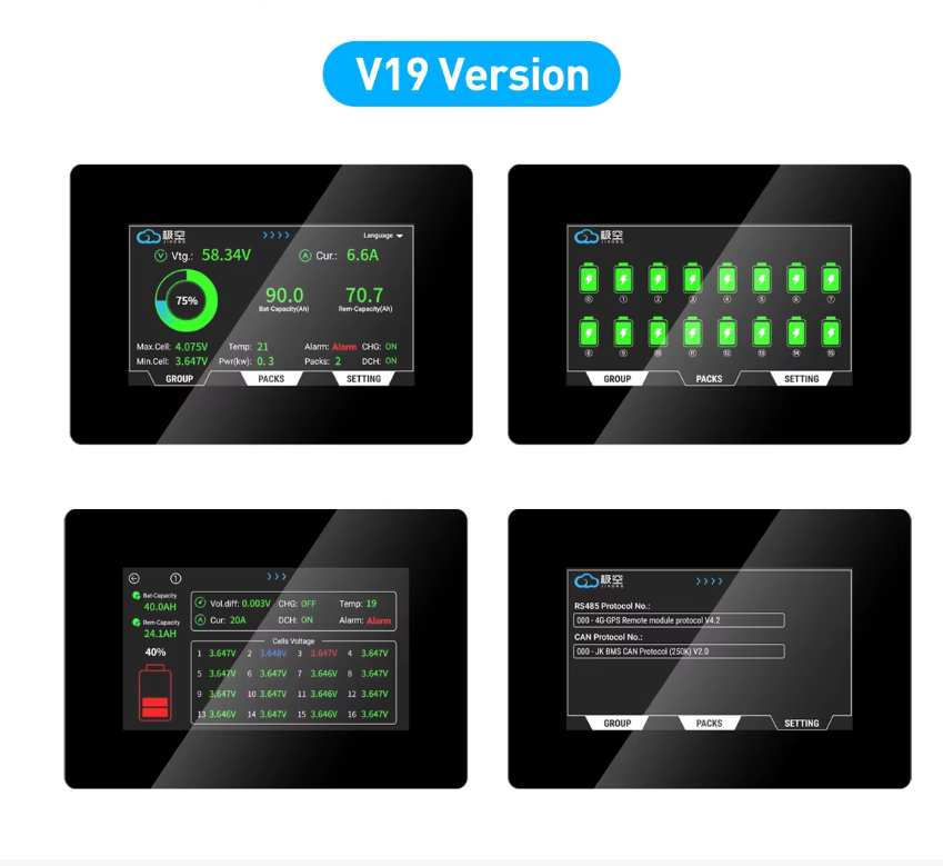 JK BMS LCD Display for ESS BMS