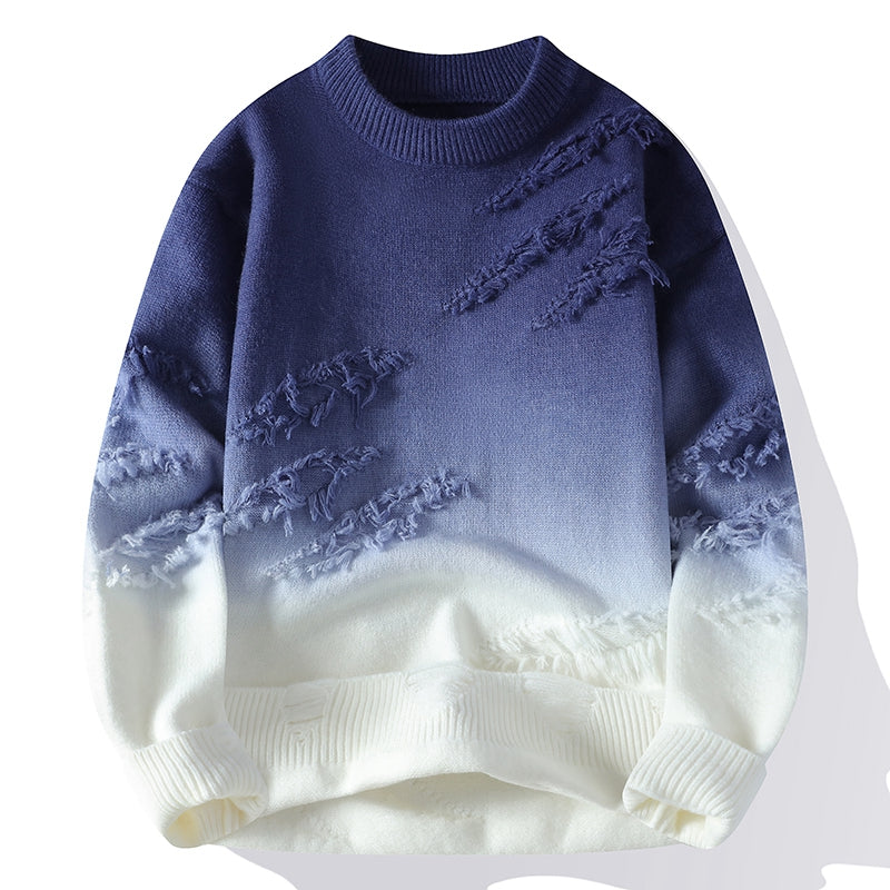 2025 Men's Dominic - Horizon Gradient Distressed Sweater