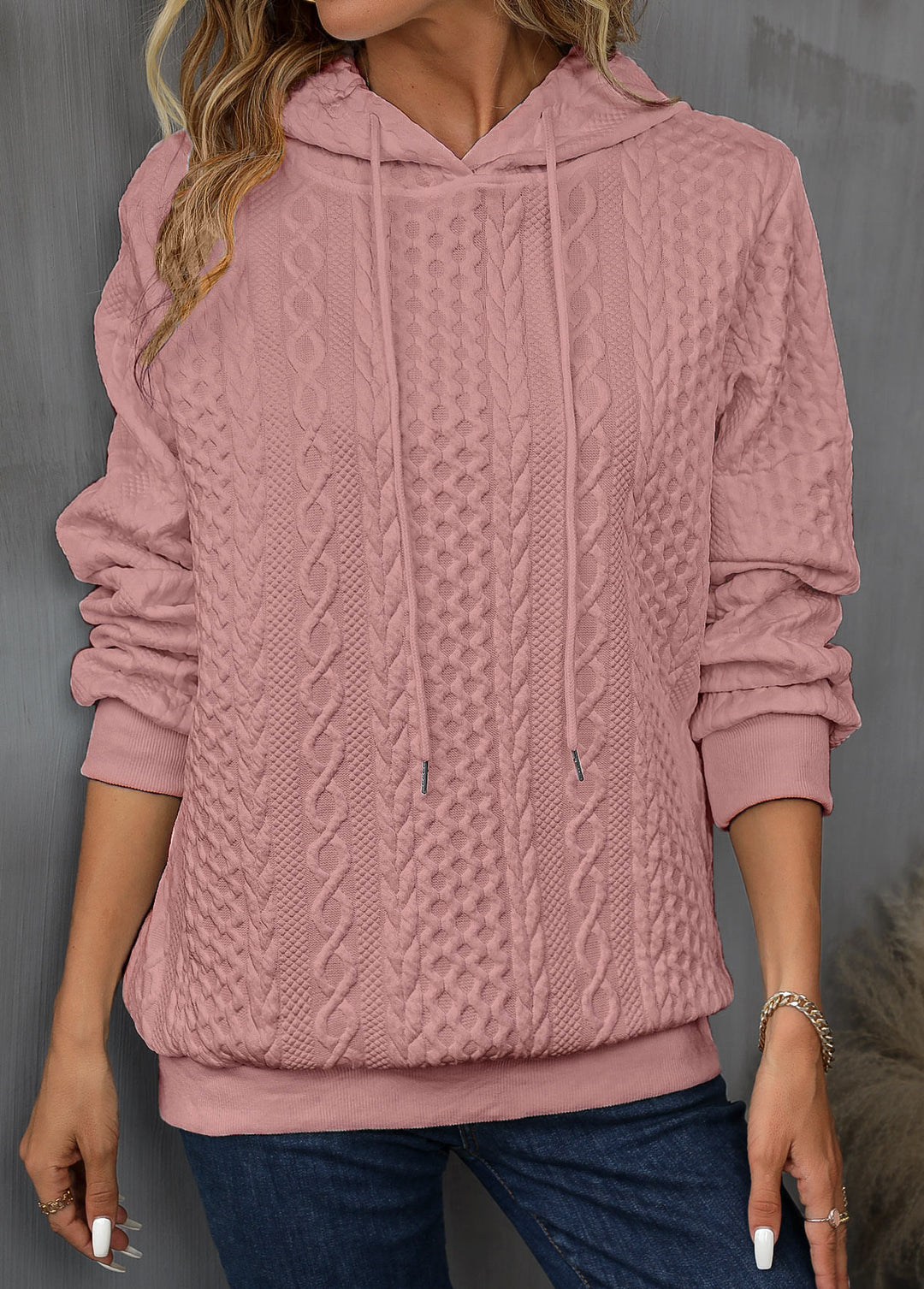 Women's Drawstring Long Sleeve Hoodie