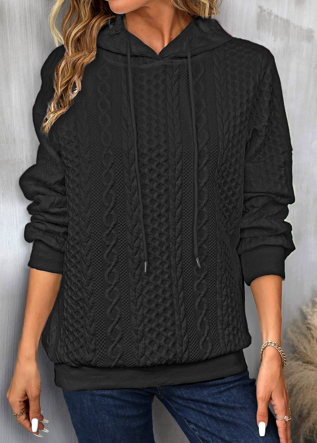 Women's Drawstring Long Sleeve Hoodie