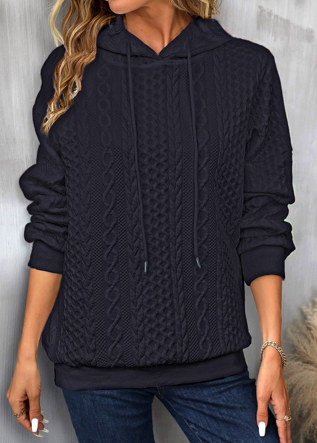 Women's Drawstring Long Sleeve Hoodie