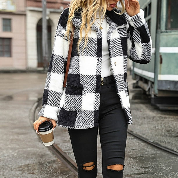 Lapel Double Sided Fleece Pocket Recreational Long Sleeve Tops