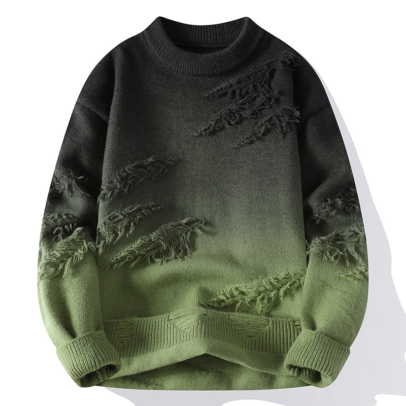 2025 Men's Dominic - Horizon Gradient Distressed Sweater