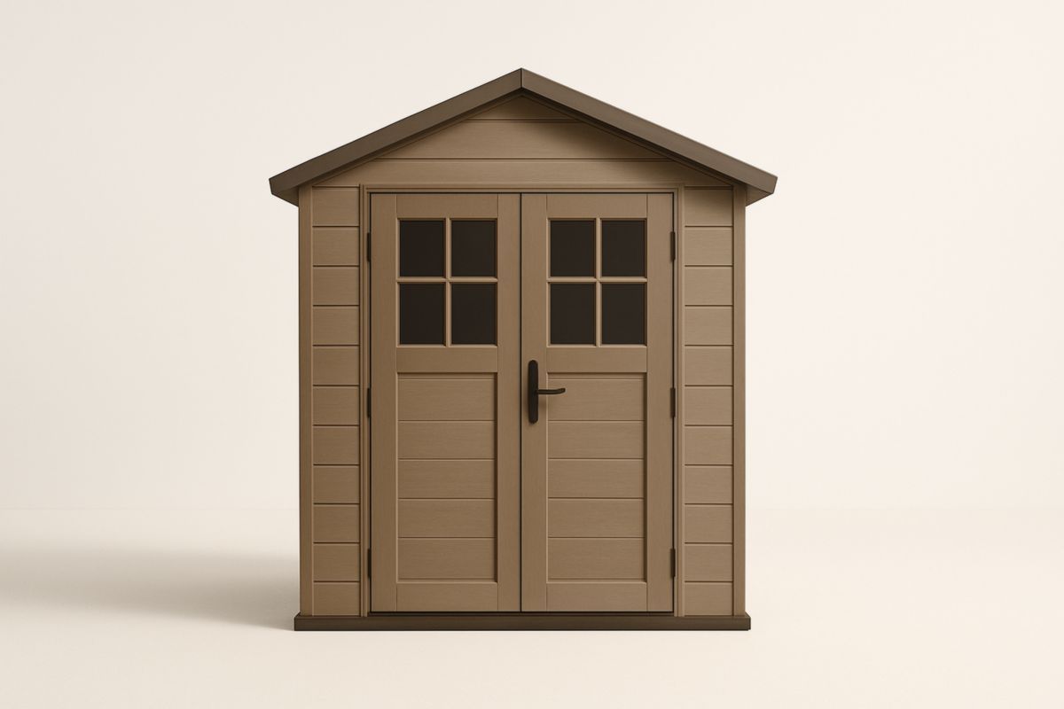 Capanno da Giardino in Resina Marrone 185x152x226 cm