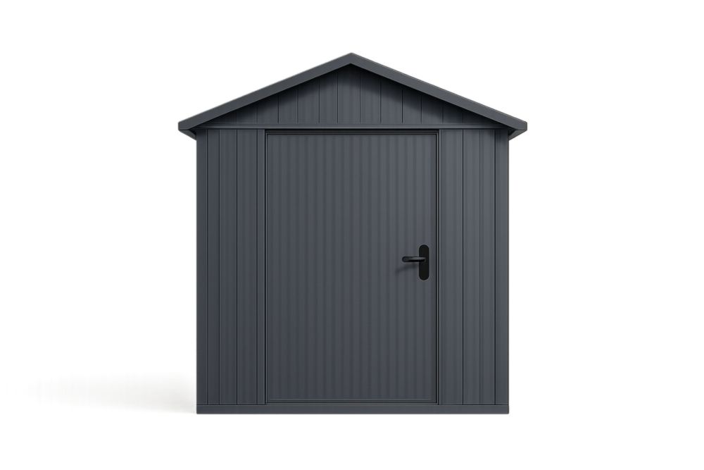 Capanno da Giardino in Acciaio Grigio Antracite 200x130x215 cm