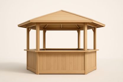 Gazebo esagonale in legno massello