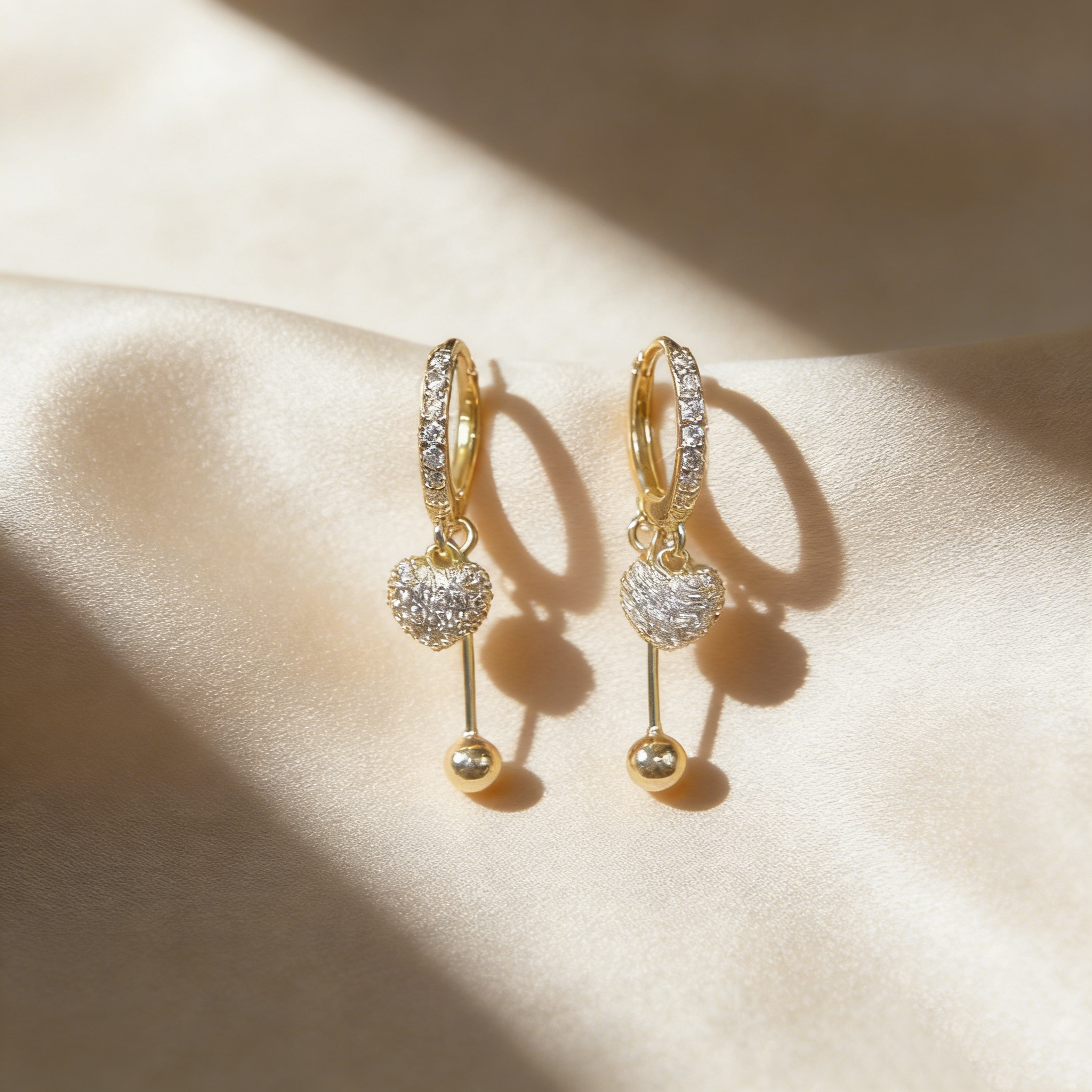 Elegant Heart Tassel Earrings