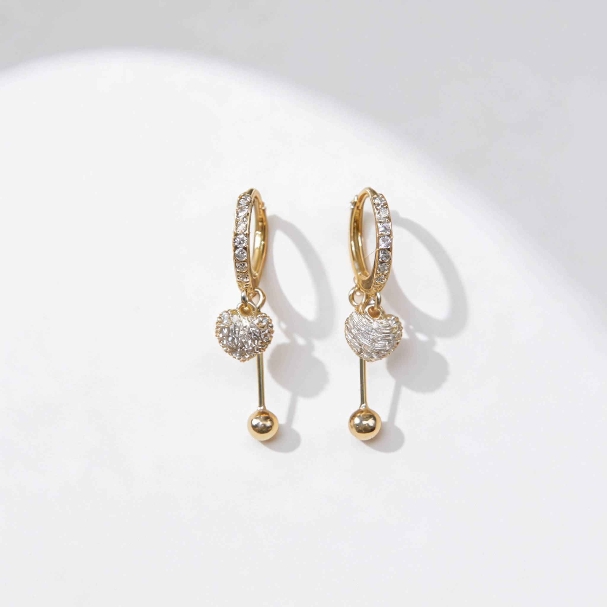 Elegant Heart Tassel Earrings