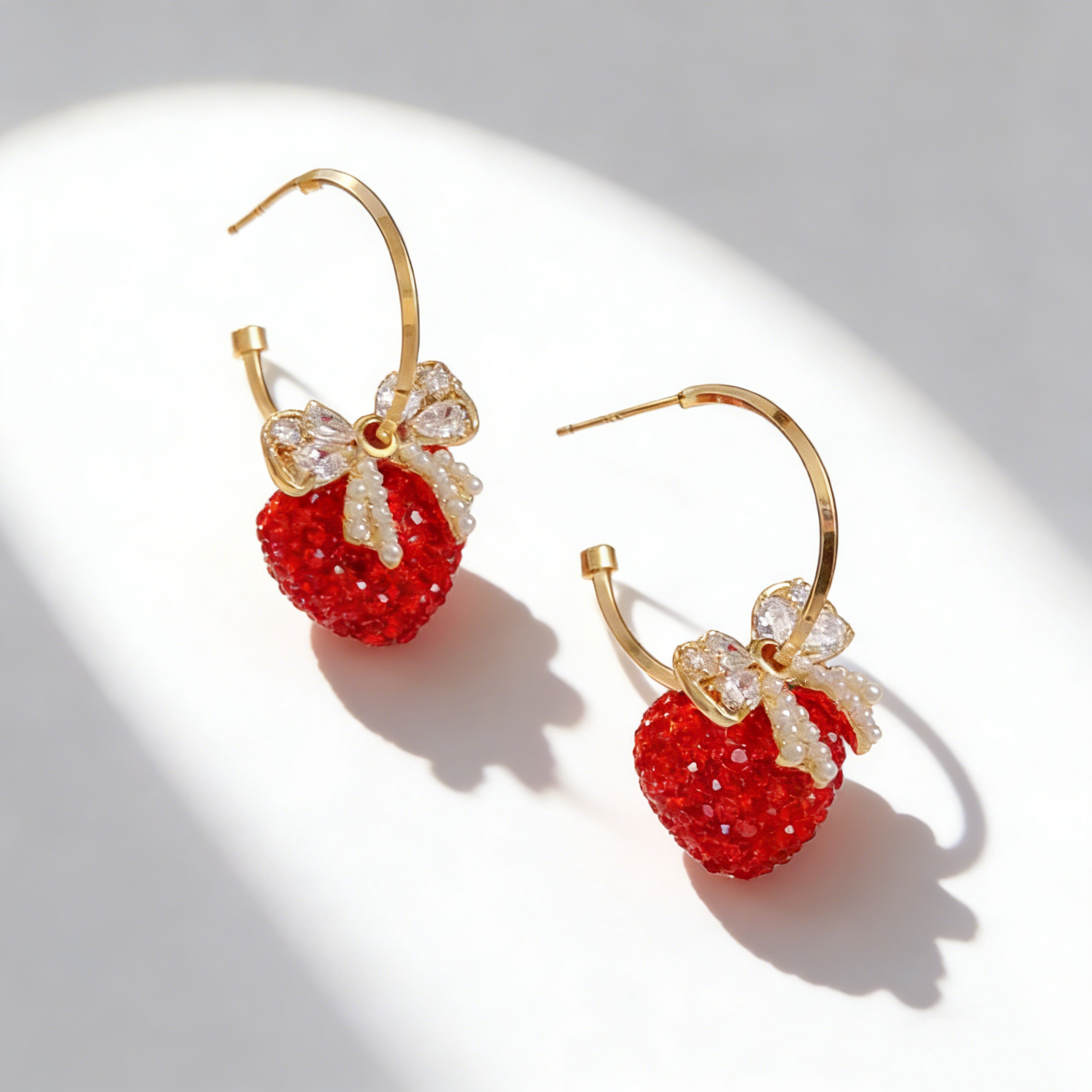 Elegant Bow Heart Earrings