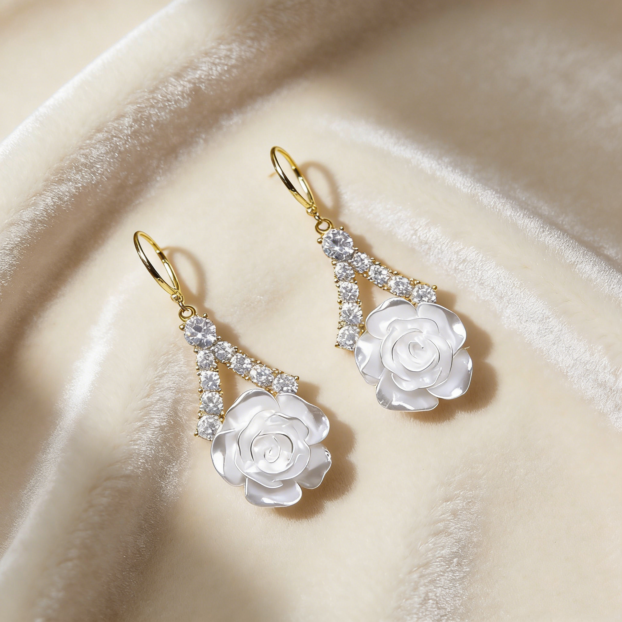 Camellia Diamond Earrings