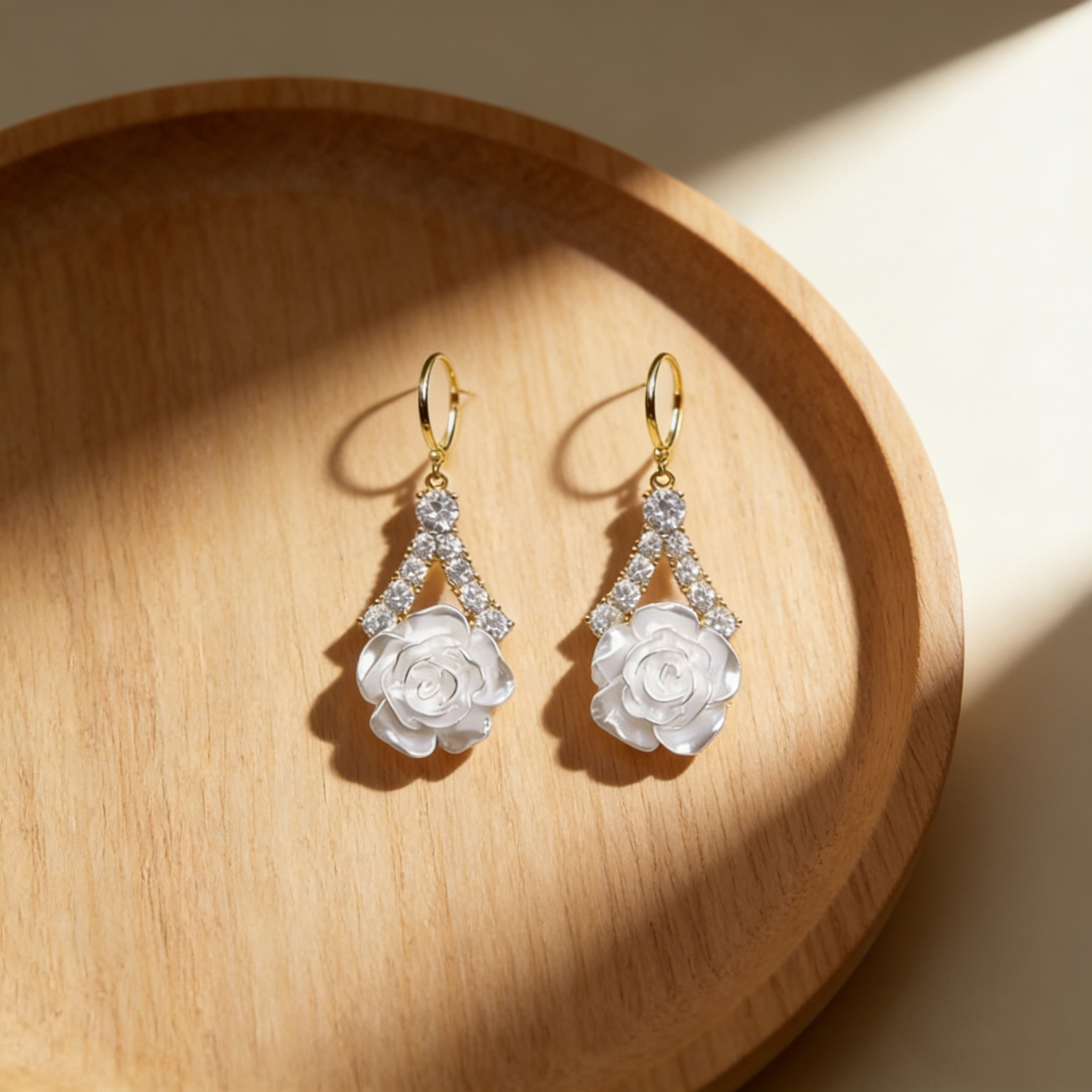 Camellia Diamond Earrings