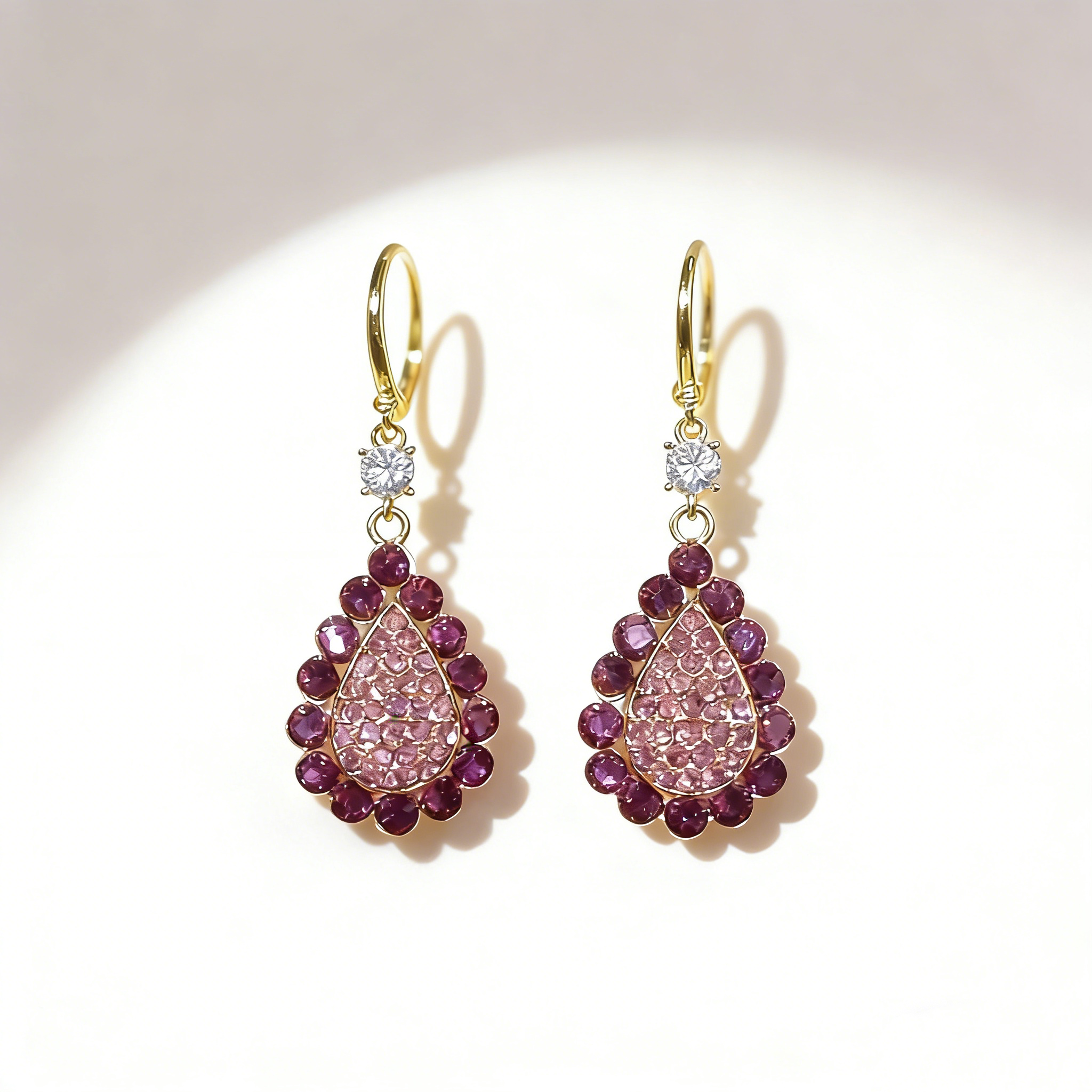 Elegant Natural Crystal Teardrop Earrings