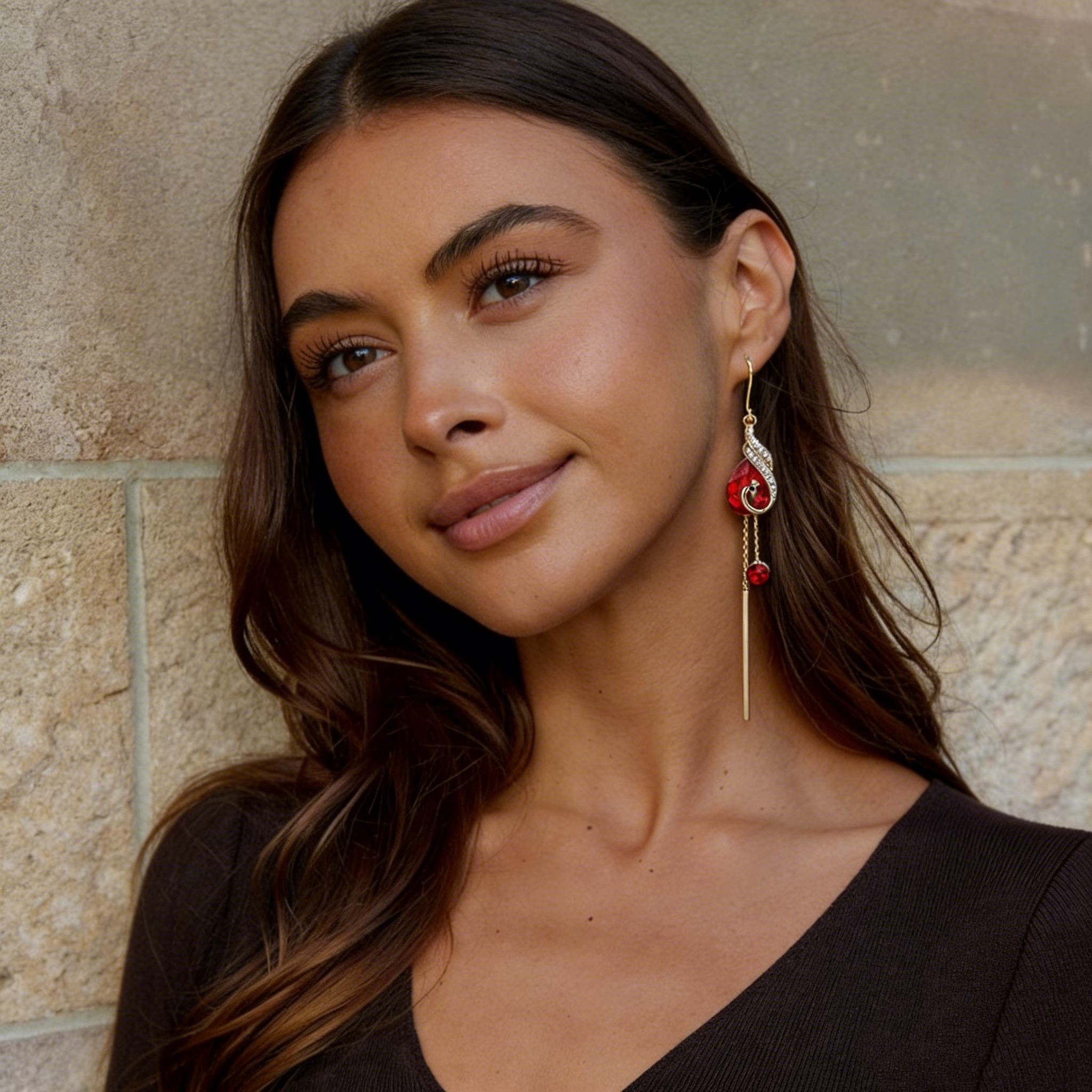 Classic Vintage Peacock Tassel Earrings