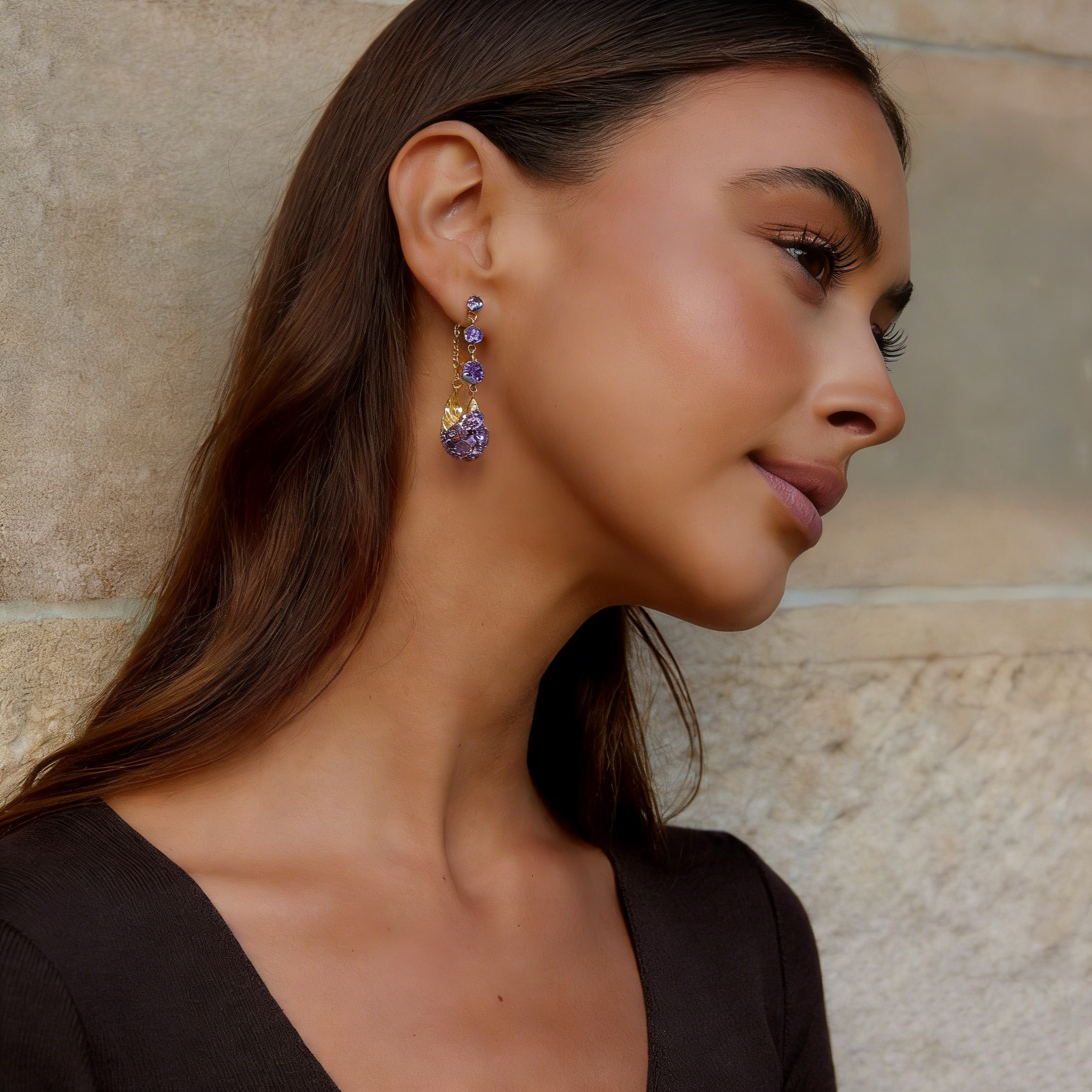 Elegant Tassel Pendant Stud Earrings