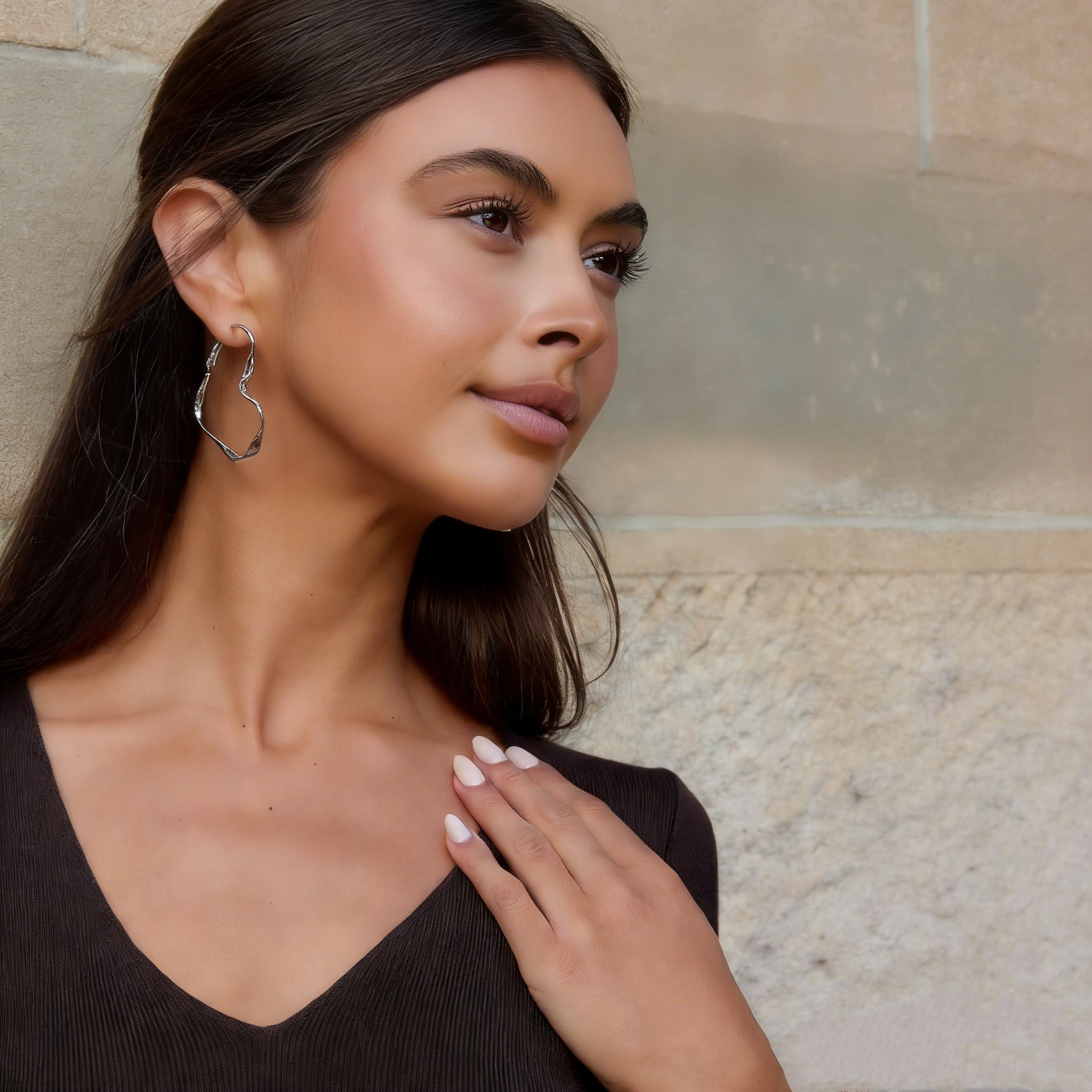 Elegant Irregular Heart Earrings