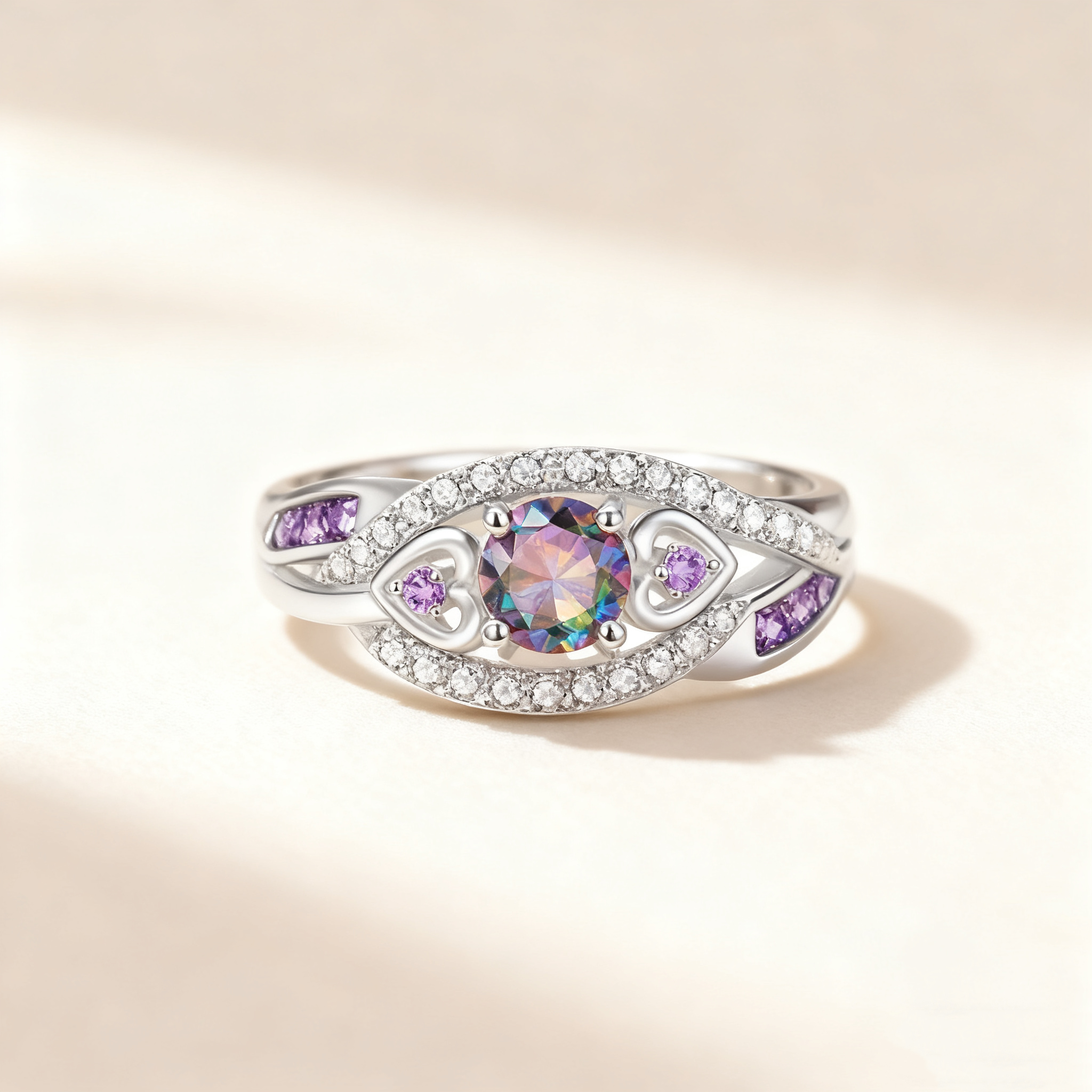 Multicolor Crystal Pavé Ring