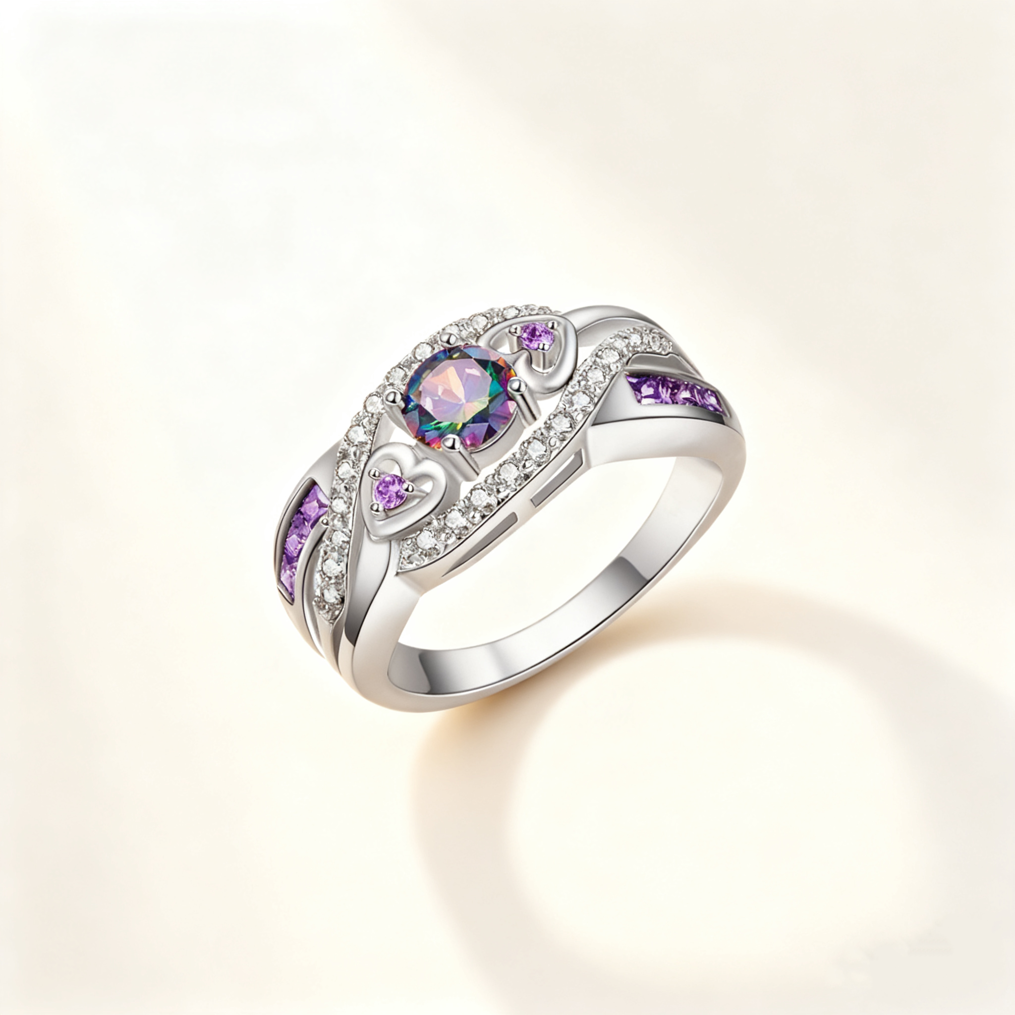 Multicolor Crystal Pavé Ring