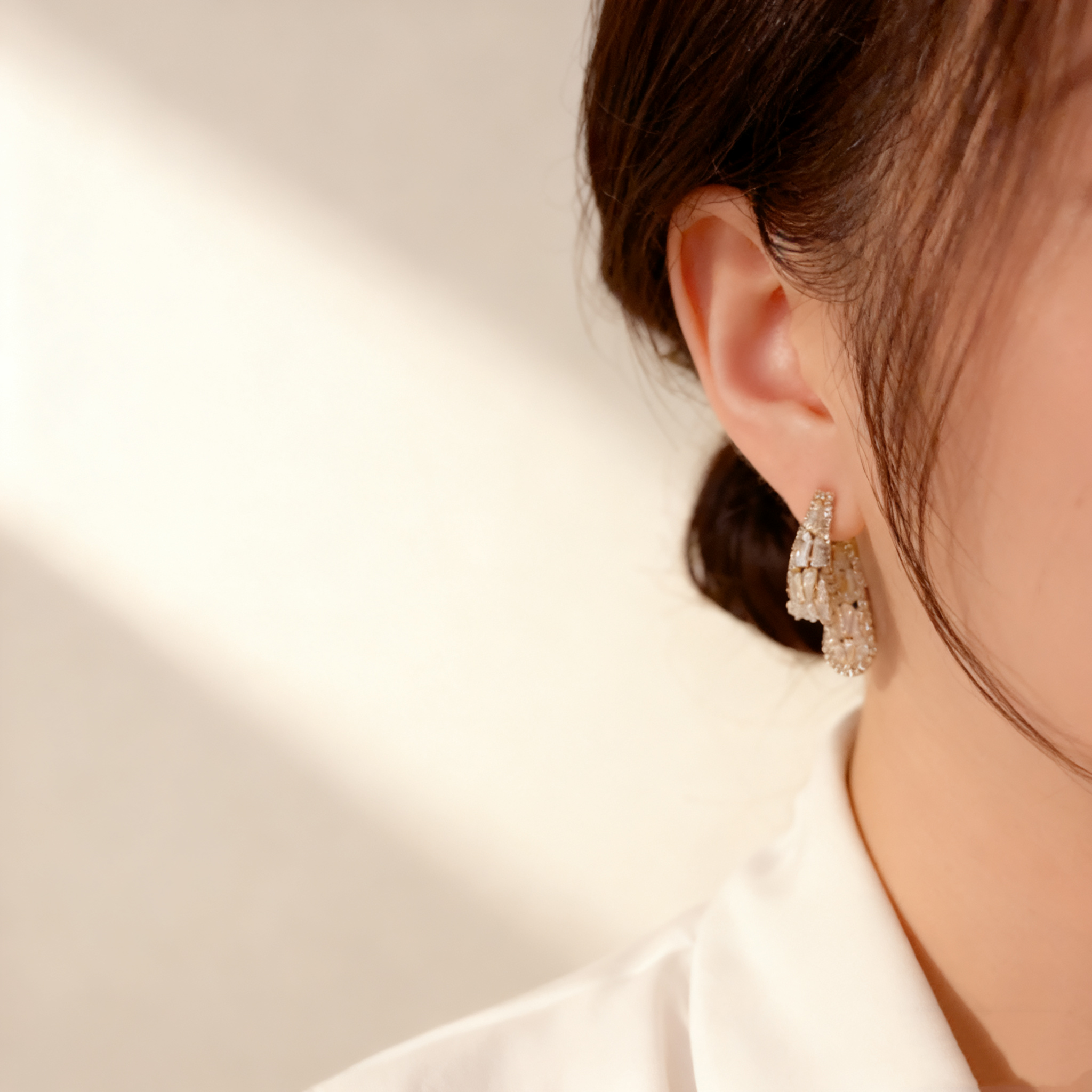 Diamond Mermaid Tail Earrings