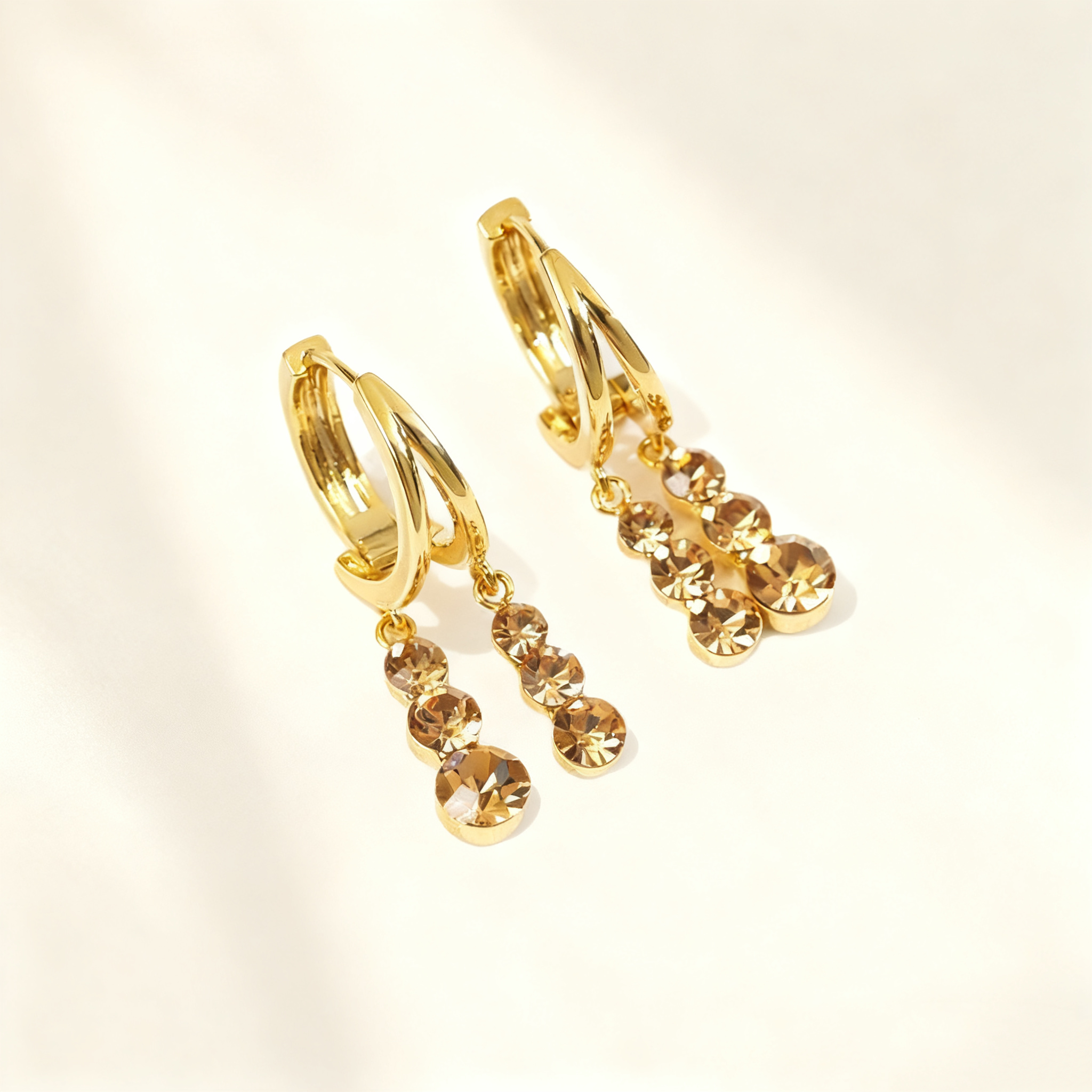 Brown Diamond Tassel Earrings