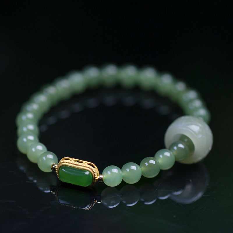 Practice ? Natural Emerald Jade stone Bracelet