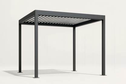 Gazebo da Giardino in Alluminio Verniciato Grigio 300x300x240cm