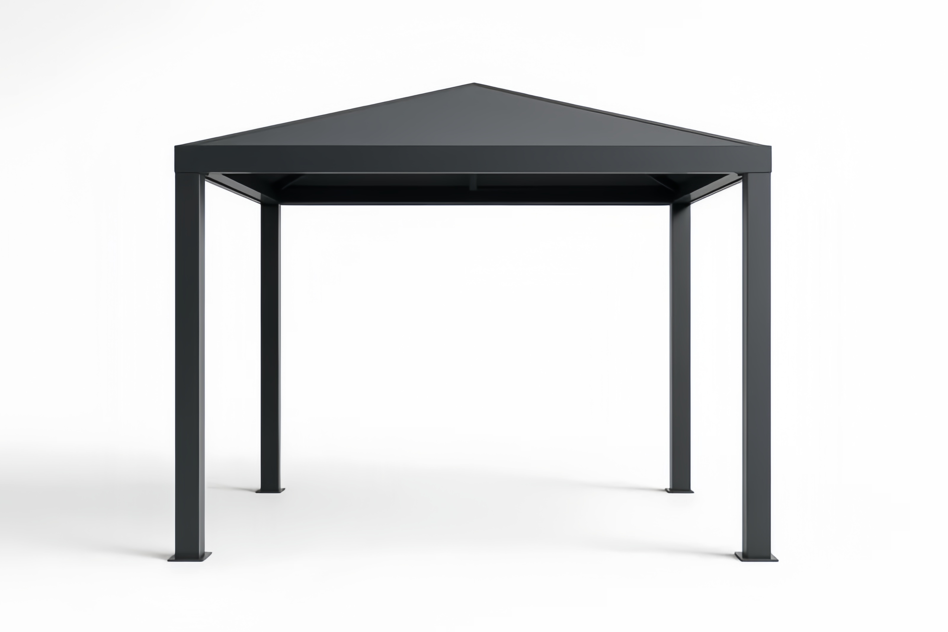 Gazebo Quadrato in Alluminio 300x300x250 cm Nero