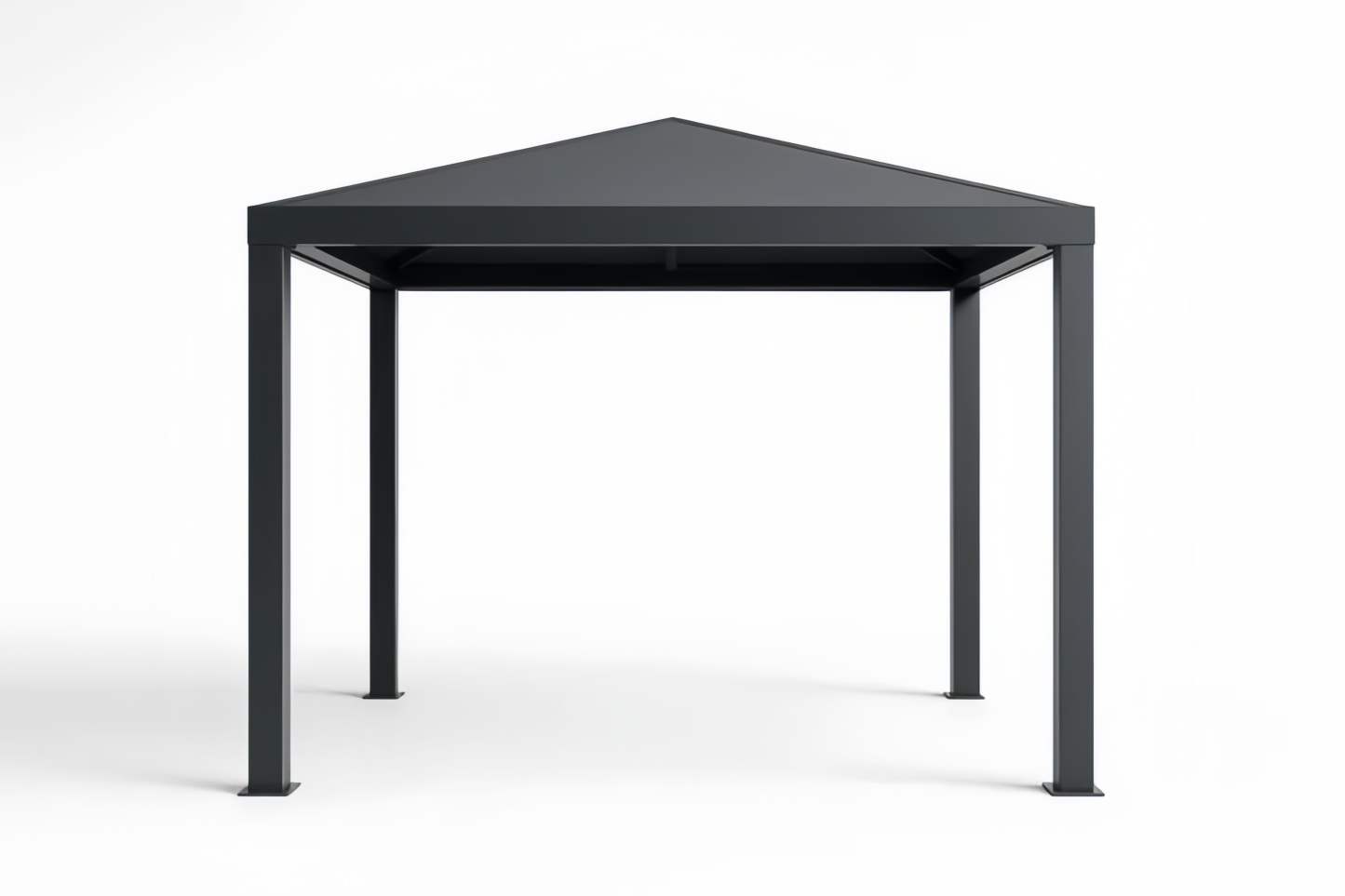 Gazebo Quadrato in Alluminio 300x300x250 cm Nero