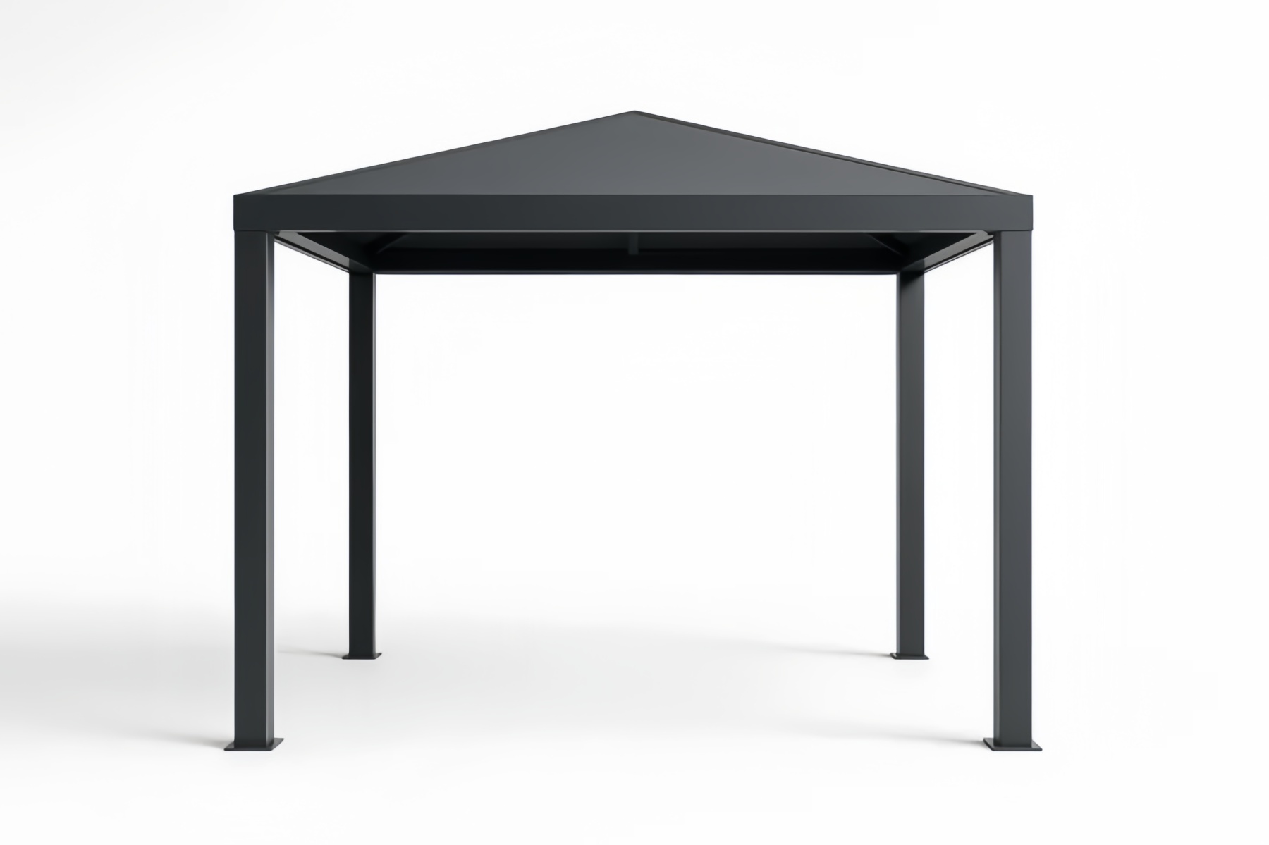 Gazebo Quadrato in Alluminio 300x300x250 cm Nero