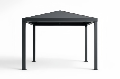 Gazebo Quadrato in Alluminio 300x300x250 cm Nero