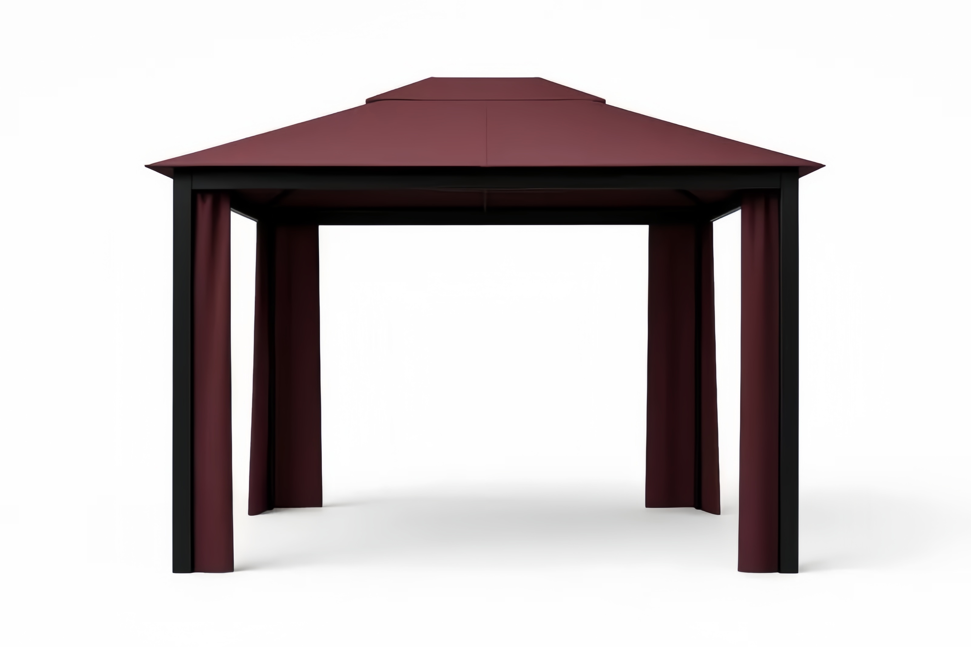 Gazebo in Alluminio e Poliestere Bordeaux 300x300 cm