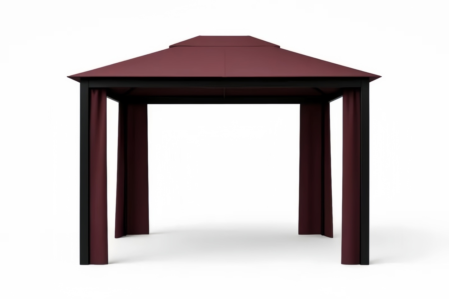 Gazebo in Alluminio e Poliestere Bordeaux 300x300 cm