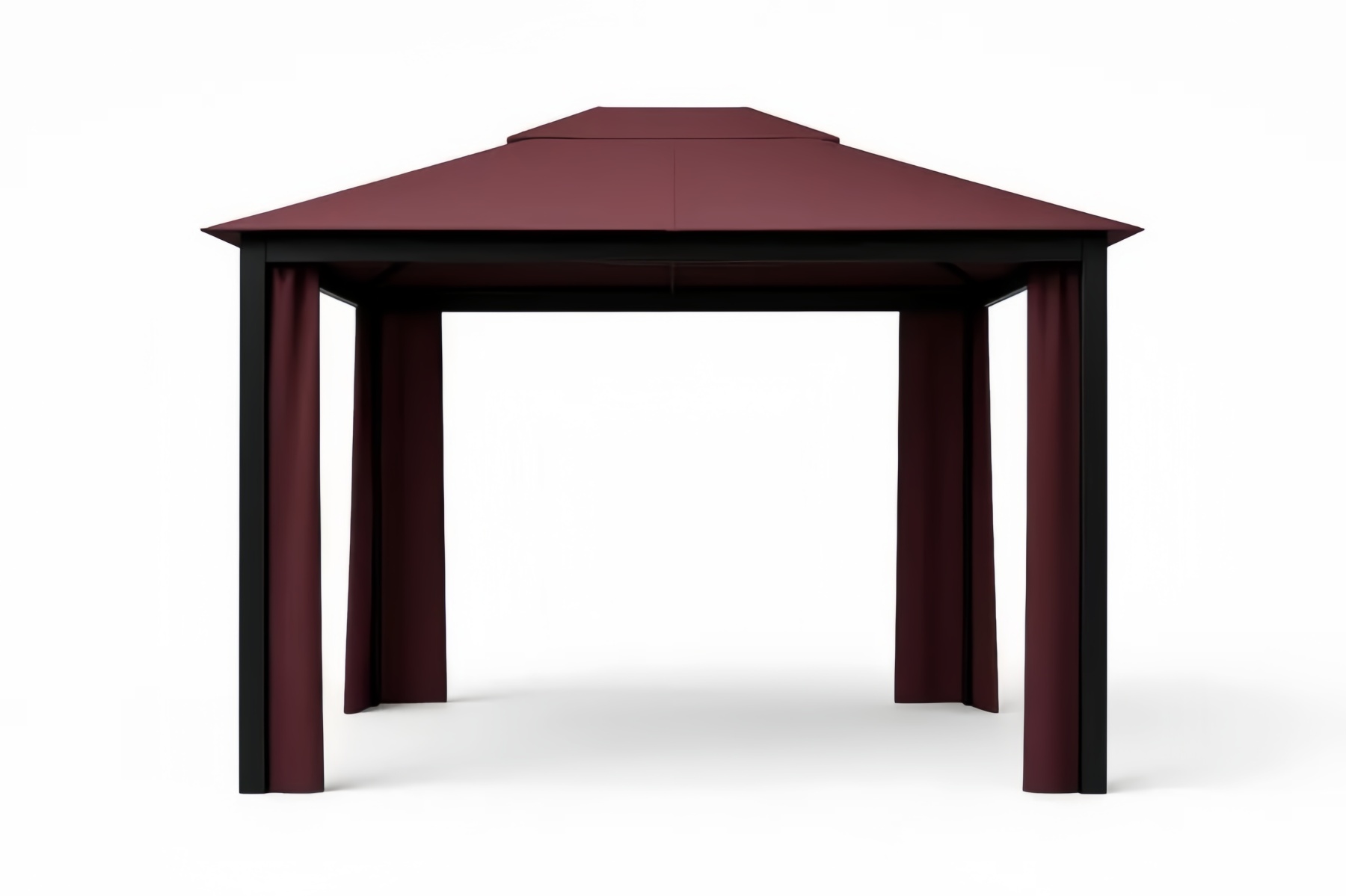 Gazebo in Alluminio e Poliestere Bordeaux 300x300 cm