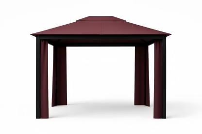 Gazebo in Alluminio e Poliestere Bordeaux 300x300 cm