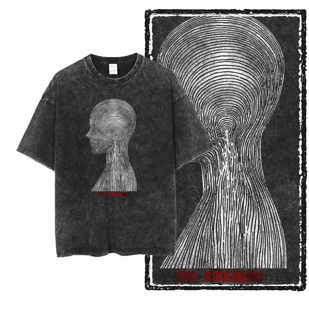 Lines of Life-Premium Acid wash drop shoulder T.shirt