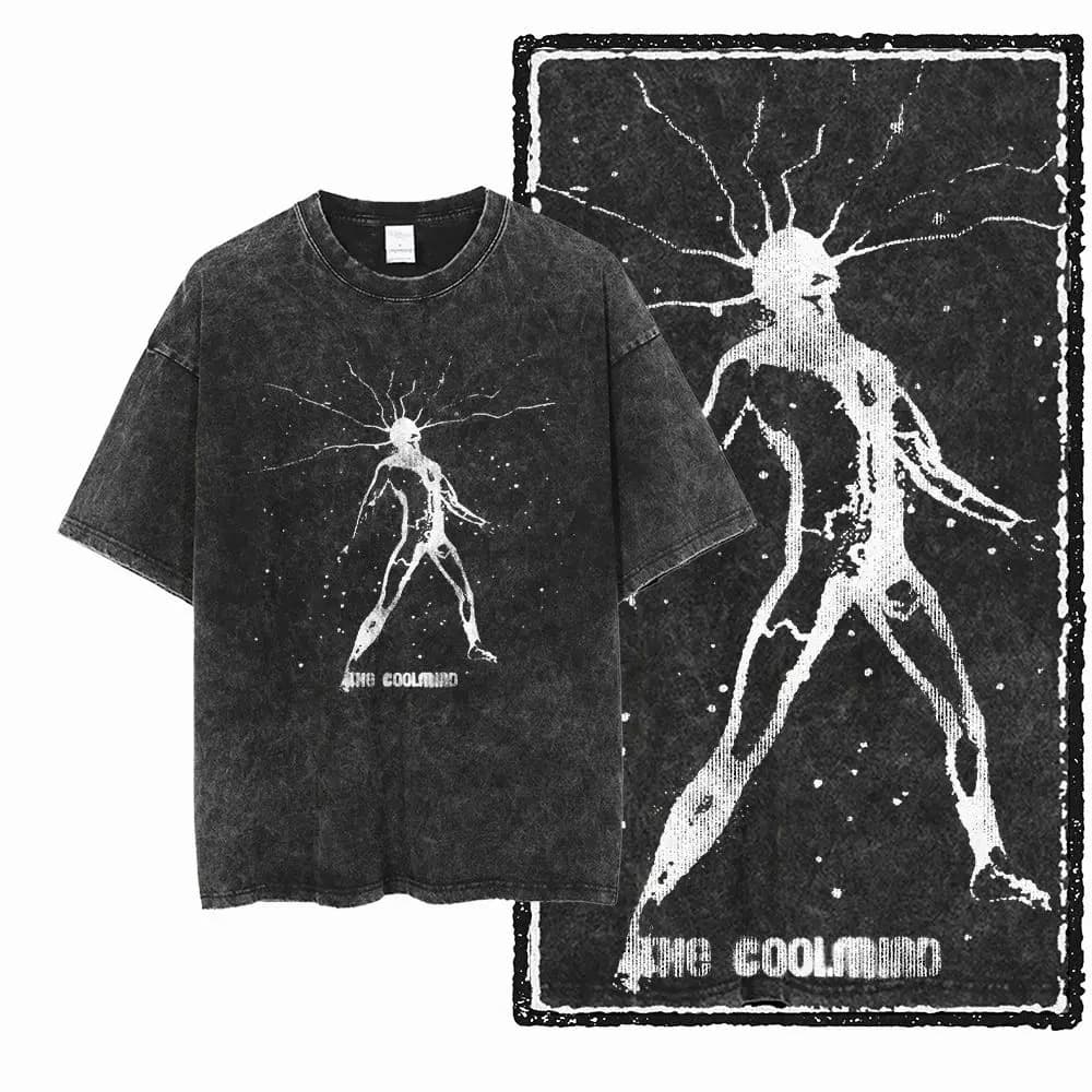 Lines of Life-Premium Acid wash drop shoulder T.shirt
