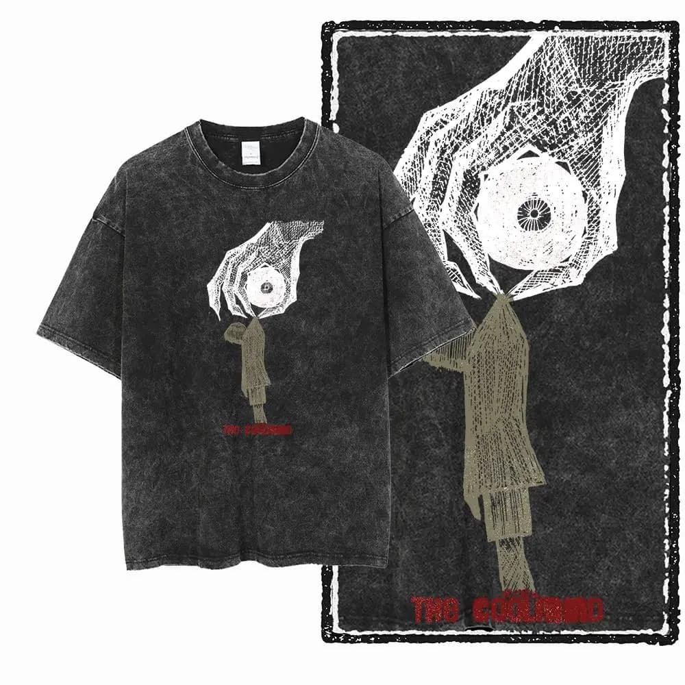 Lines of Life-Premium Acid wash drop shoulder T.shirt